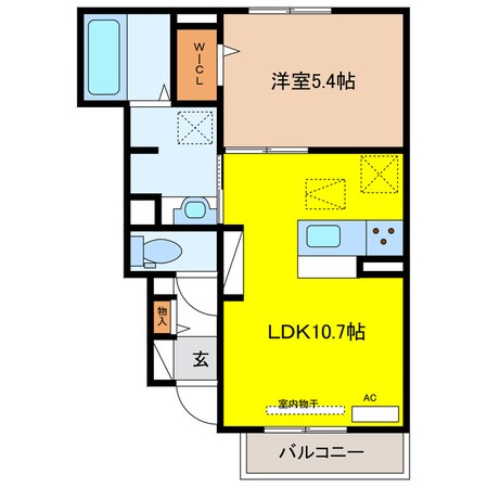 D-ROOM茜部中島の物件間取画像